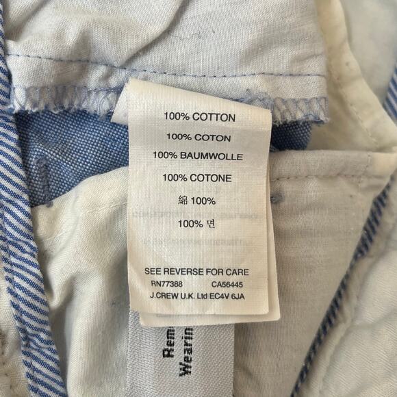 J. Crew Crewcuts Bowery Blue Chambray Pants Adjustable Waist 100% Cotton Boys 12 - Picture 6 of 8
